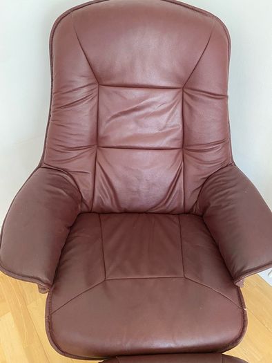 Swivel armchair & footstool