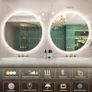 LED Bathroom Mirror 80cm Makeup Dual LED Bright  Bluetooth Speakers Antifog Degogger ON/OFF Touch Switch Image 5