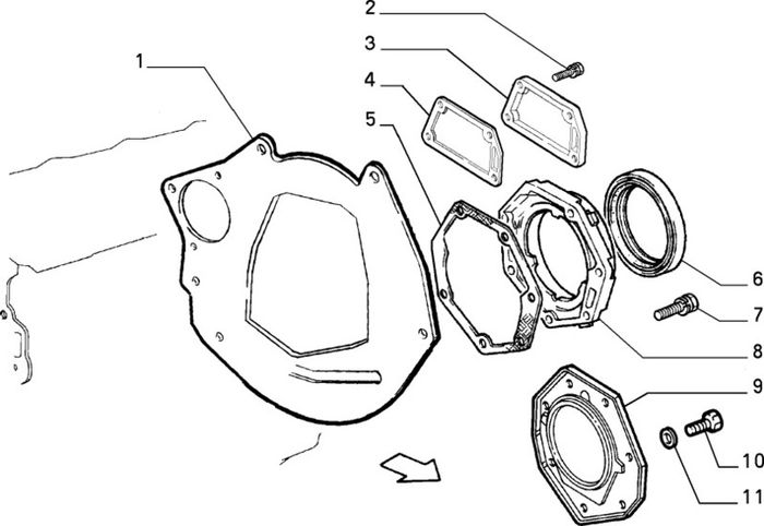 Rear Crank Oil Seal (Fiat Ducato 230)