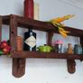 NEW Rustic Cubby Box Floating Shelf Image 2