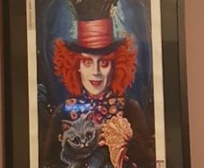 Completed framed diamond art - Alice in wonderland "The mad hatter"