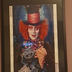 Completed framed diamond art - Alice in wonderland "The mad hatter"