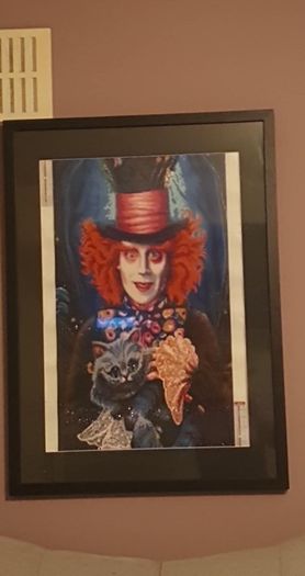 Completed framed diamond art - Alice in wonderland "The mad hatter"