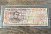 Mexico 5000 Pesos Banknote Ignacio Zaragoza Banco de Mexico Vintage Currency