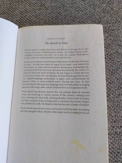 The Roads to Sata a 2000 mile walk through Japan by Alan Booth paperback 2020 in good condition with some signs of wear on the cover see photos FREE STANDARD POSTAGE INCLUDED