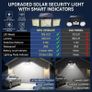 Solar Lights Outdoor, Upgraded 286 LED Motion Sensor Security Light with 360 Wide Lighting Angle, Easy to Install, IP65 Waterproof Durable Solar Powered Flood Lights for Outside Image 3