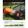 Push Reel Lawn Mower 35 cm, 5 Blades Manual Push Mower No Motor, 15-45 mm Adjustable Cutting Height, Walk-Behind Lawn Mowers with Grass Image 2