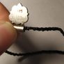 Handmade Moon Stone Sterling Silver and Antique Tiny Jet Beads Necklace Image 2
