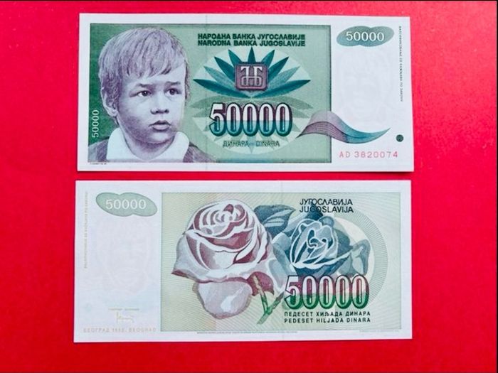 Yugoslavia  50,000 Dinara 1992   Pick 117. UNC