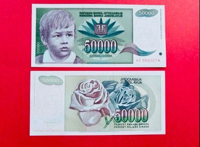 Yugoslavia  50,000 Dinara 1992   Pick 117. UNC