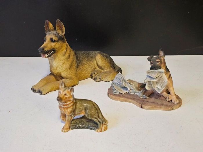 Collection of Figurines of German Shepherd Dog