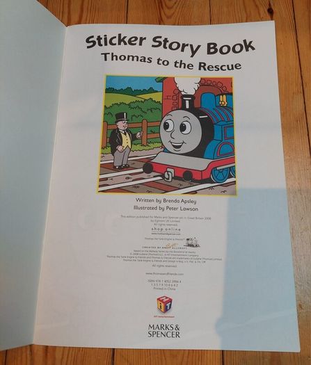 Thomas to the Rescue - sticker story book - unused - 2008