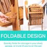 NEW SALE | Adirondack Chair Outdoor Acacia Hardwood Folding Chairs Image 4