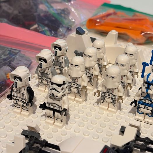 Lego Star Wars Mini Figures with extra sets and parts