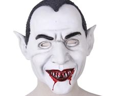 Deadly silence scary vampire Halloween latex mask.