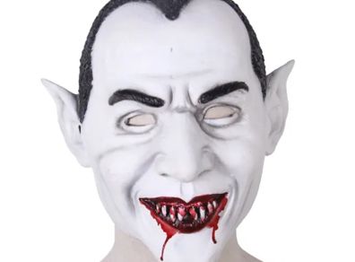 Deadly silence scary vampire Halloween latex mask.