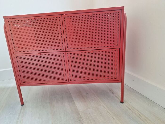 4 Drawer Metal Storage Chest