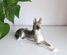 Porcelain German Shepherd Figurine