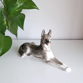 Porcelain German Shepherd Figurine
