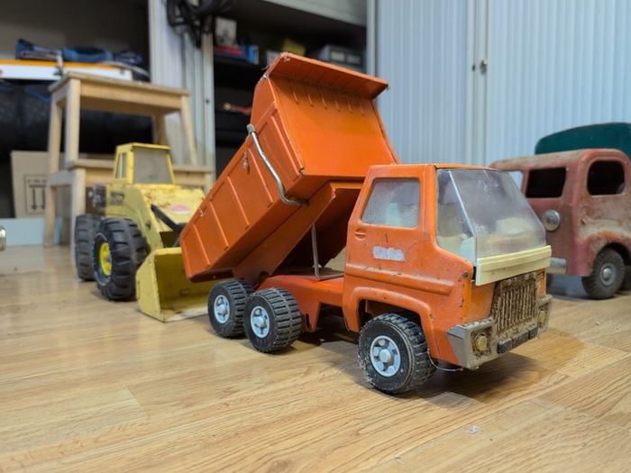 Rare Vintage 1970s Rico Espana Super Sanson Pressed Steel Dump Truck