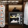 Safe, 33.9 L Home Safe, Steel Security Safe with Digital Keypad and 2 Keys, Cabinet Safe with Fire-proof Bag, Protect Cash, Gold, Jewelry, Documents for Home, Hotel, 40.1 x 30.0 x 35.1 cm Image 7