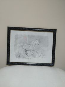 Original sketch of a galloping horse.