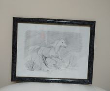 Original sketch of a galloping horse.