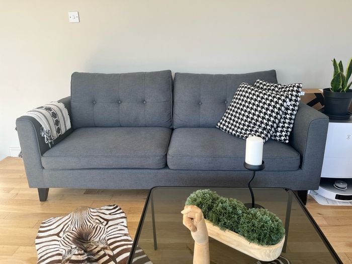 2 Grey Sofas in Excellent Condition Only 1 Year Old