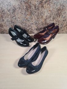Womens CLARKS shoes heels bundle black blue burgundy Size UK 5 EU 38 court formal pumps slip on