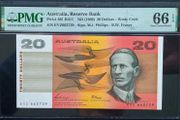 Australia | 20 Dollars | 1989 | P.46f | EVZ 662729 | GEM UNC 66 EPQ