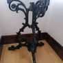 Wooden Table with Cast Iron Base Image 4