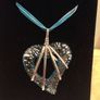 Love Heart Glass Pendant Necklace Image 3