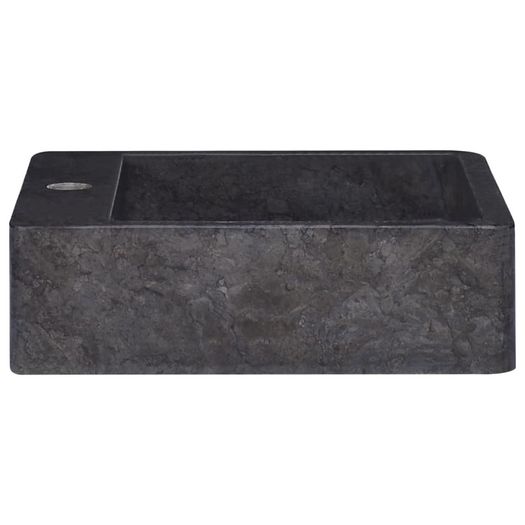 Sink Black 40x40x12 cm Marble
