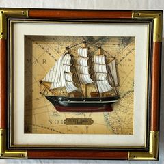 Cutty Sark 1869 Framed 3D Ship Diorama - Nautical Decor
