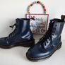 Dr Martens 1460 8 eye navy blue vintage england boots UK5 EU38 US7 Image 5