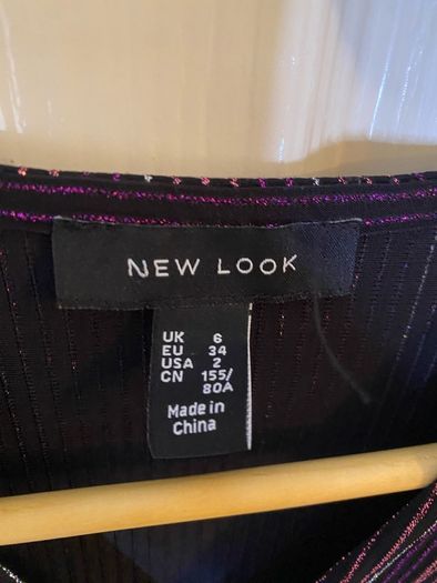 New Look sparkly top size 6