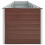 Garden Raised Bed Galvanised Steel 400x80x45 cm Brown Image 4