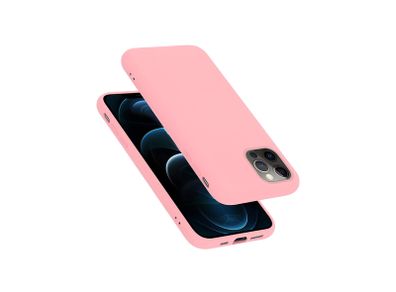 Liquid Silicone Case For iPhone 12 / 12 Pro Luxury Thin Soft Phone Cover New Chalk Pink - FHT9IP12LK