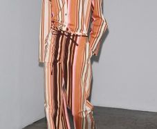 Fab Zara Cotton Vertical Striped Pyjama Style Co Ord Shirt and Trousers  New with Tags RRP 100 Euro Both size XL UK 14