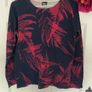 jumper Bnwt navy cashmere with leaf pattern medium Image 2