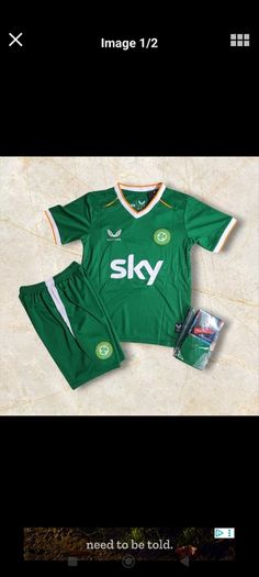 Ireland 2026 ( Parrott 7 ) Kids Full Kit, Size 8/9 Yrs (LAST ONE)