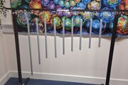 Sacred Solfeggio Pipe Chimes &amp; Handcrafted Stand