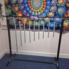 Sacred Solfeggio Pipe Chimes & Handcrafted Stand