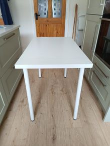 White IKEA Linnmon Adils Desk  Lightweight