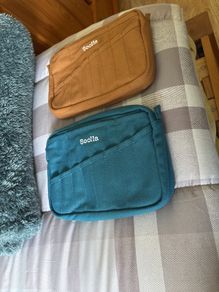 Two Soola Studio Pouches Aquamarine and Cinnamon