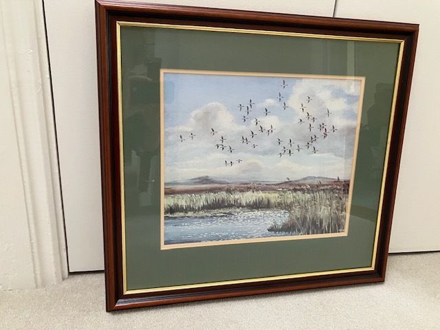 Painting - Hugh Monahan - "Widgeon Leaving the Lake, Mayo"
