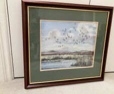 Painting - Hugh Monahan - "Widgeon Leaving the Lake, Mayo"