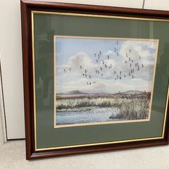 Painting - Hugh Monahan - "Widgeon Leaving the Lake, Mayo"