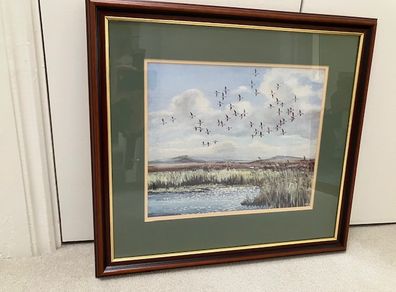 Painting - Hugh Monahan - "Widgeon Leaving the Lake, Mayo"