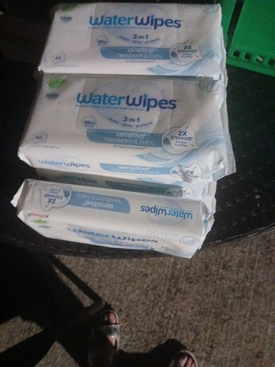 baby water wipes x 7 packs